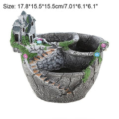 Succulent Plants Planter Flowerpot Resin Flower Pot Desktop Potted Holder Home Garden Decoration Plants Holder