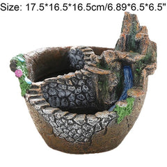 Succulent Plants Planter Flowerpot Resin Flower Pot Desktop Potted Holder Home Garden Decoration Plants Holder