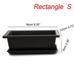 Planter Pot With Tray Plastic Succulents Pot Small Size Flowerpot Balcony Decorations Bonsai Nursery Pots Garden Supplies 35