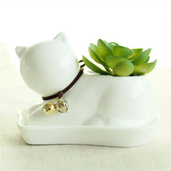 Cute Animal Potted Flowers Gardening Succulents Planter Pot White Ceramic Flowerpot Lovely Animal Succulent Plants Flowerpot