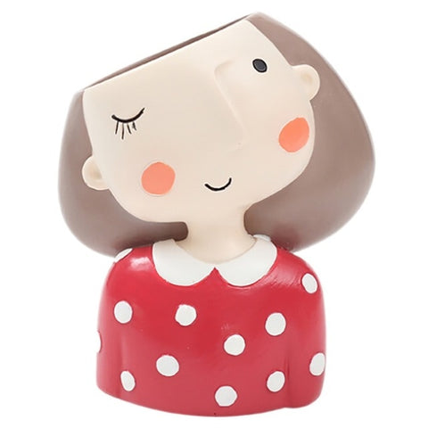 VICOODA Birthday Gift Ideas Succulent Plant Pot Cute Girl Flower Planter Vase Flowerpot Creat Design Home Garden Bonsai Pots