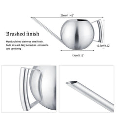 Household Stainless Steel Watering Can Kettle 300/500/1000/1500mL Garden Plant Flower Long Mouth Watering Garden Sprinkling Pot