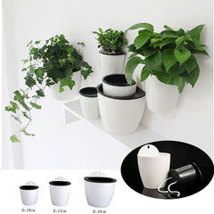 Wall Mounted Hanging Plant Pot Self Watering Planter Basket Planter Garden Hanging Planter Supply Home Plants Creative Decor