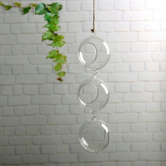 Home Garden Flower Plant Clear Glass Vase Hanging Planter Terrarium Party Wedding Decor Bottle Pot Ball Round Vase Container