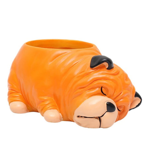 Creative Flower Pot Cartoon Dog Planter Puppy Resin Planters Pots For Flowers Flower Desktop Macetas Home Garden