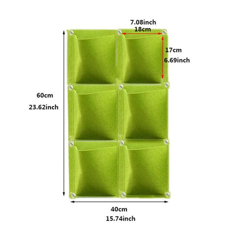 Garden Plant Wall Hanging Planting Bag 2/6 Pocket Planting Bag Planter Vertical Garden Vegetable Iife Garden Bag Household Goods