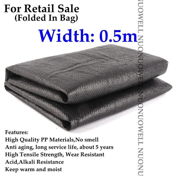 Wide0.5~4m Black Weed Mat Vegetable Garden Weeding Cloth Weed Control Anti Grass Cloth Greenhouse Weed Control Mat Plastic Mulch