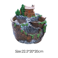 Succulent Plants Planter Flowerpot Resin Flower Pot Desktop Potted Holder Home Garden Decoration Plants Holder