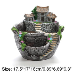 Succulent Plants Planter Flowerpot Resin Flower Pot Desktop Potted Holder Home Garden Decoration Plants Holder