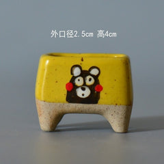 Hot Ceramics MINI Flower Pots For Succulent Plants Nursery Garden Planter Window Box Flower Trough Pot Plants Garden Supplies