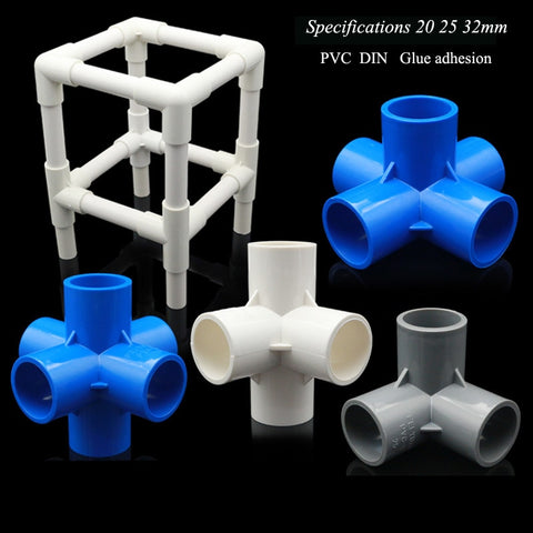 4 Types 20mm 25mm 32mm PVC Pipe Fittings 3/4/5/6 Ways Home Garden Irrigation Hose Fittings Water Connectors DIY Tools