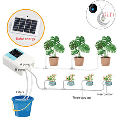 2020 New Intelligent Garden Automatic Watering Device Solar Energy Charging Water Pump Timer System Potted Plant Drip Irrigation