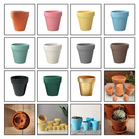 11 Colors Small Mini Terracotta Pot Clay Ceramic Pottery Planter Cactus Flower Pots Succulent Nursery Pots Great Garden Decor