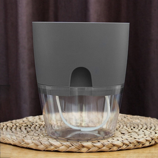 Elf Watering Planter Handmade 2 Layer Self Watering Plant Flower Pot With Water Container Home Garden Decor Round Flowerpot 1