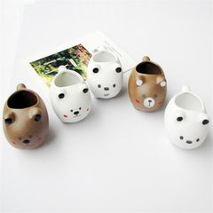 Cartoon Cute Bear Succulent Flower Pots Hot Sale Mini Planter Bonsai Decor Balcony Small Garden Wall Planter Desktop Office Home