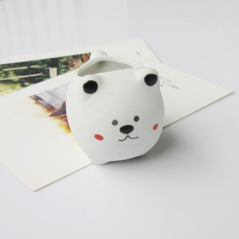 Cartoon Cute Bear Succulent Flower Pots Hot Sale Mini Planter Bonsai Decor Balcony Small Garden Wall Planter Desktop Office Home