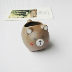 Cartoon Cute Bear Succulent Flower Pots Hot Sale Mini Planter Bonsai Decor Balcony Small Garden Wall Planter Desktop Office Home