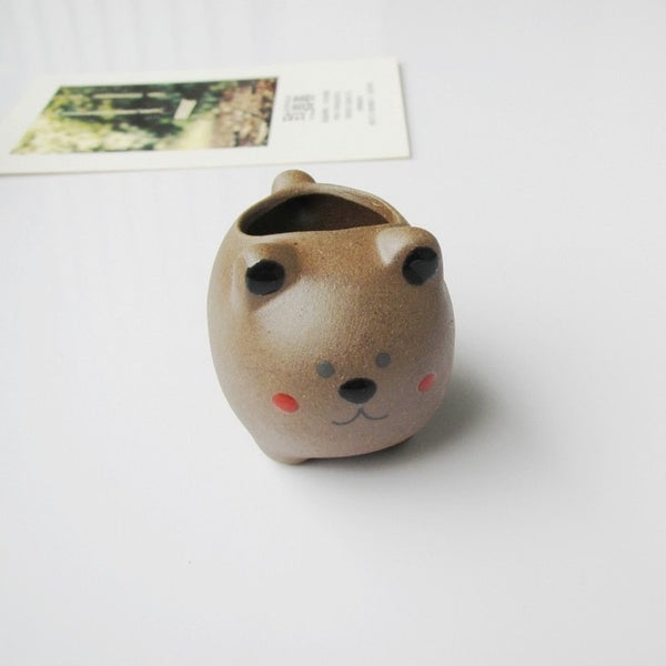 Cartoon Cute Bear Succulent Flower Pots Hot Sale Mini Planter Bonsai Decor Balcony Small Garden Wall Planter Desktop Office Home