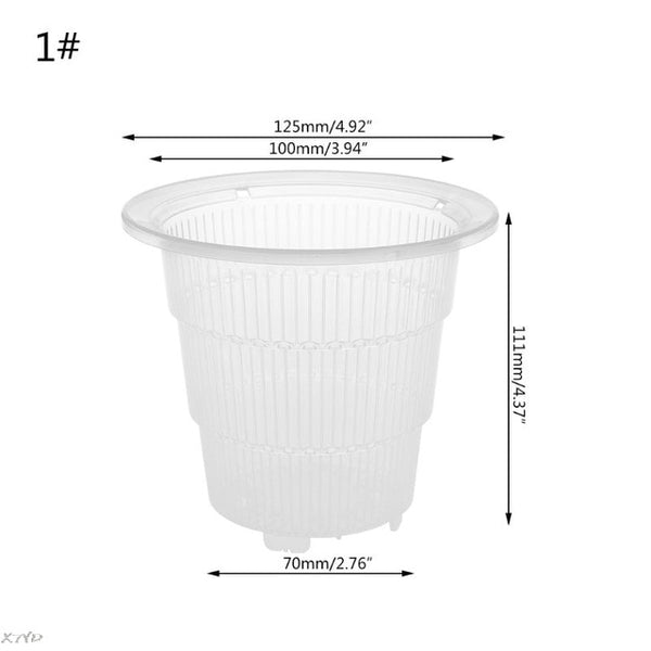 Mesh Pot Plastic Clear Orchid Flower Container Planter Home Gardening Decoration E65B