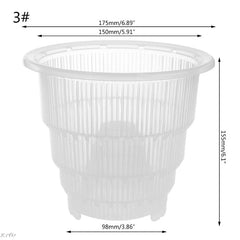 Mesh Pot Plastic Clear Orchid Flower Container Planter Home Gardening Decoration E65B