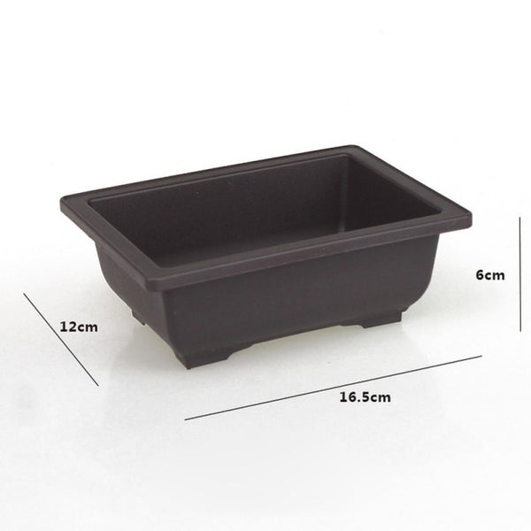High-quality Garden Pots Flower Planters Pot Imitation  Balcony Square Pots Flower Bonsai Bowl Planter Rectangle Bonsai new