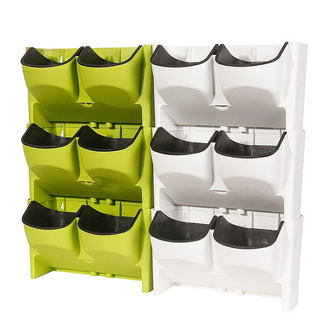 Flower Pot Stackable Wall Planter Garden Flower Pots Wall Hanging Vertical Succulents Plant Pot Bonsai Pot Home Decor Wholesale