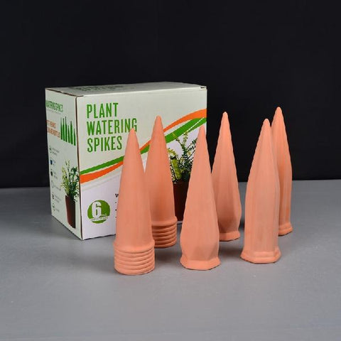 LumiParty 6pcs Terracotta Plant Watering Stakes Self Irrigation Watering System Garden Watering Spikes-30