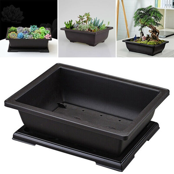 Flower Pot Plastic Rectangle Bonsai Nursery Planter Balcony Garden yard Container plant pot farmers markets