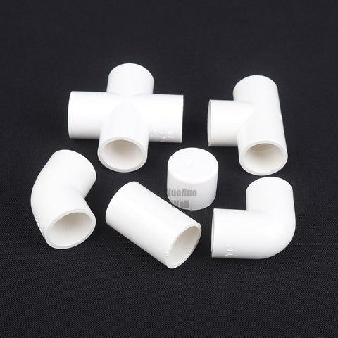 10pcs/lot Inner Dia 20mm White PVC Joint Aquarium Agricultural Sprinkler Irrigation Garden Water Pipe Connector Pipes Fittings