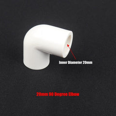 10pcs/lot Inner Dia 20mm White PVC Joint Aquarium Agricultural Sprinkler Irrigation Garden Water Pipe Connector Pipes Fittings