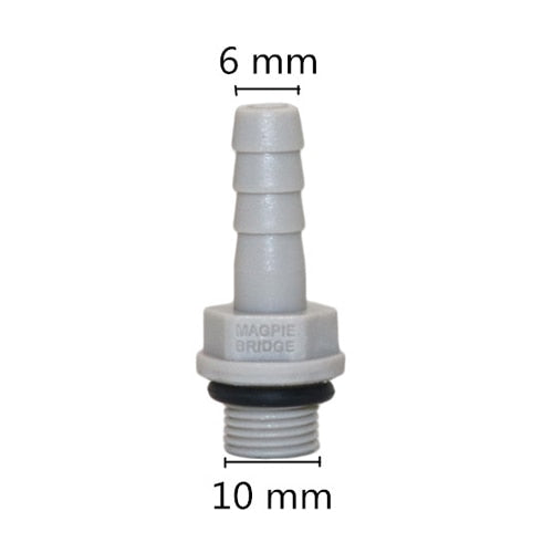 1/8",1/4" thread to 6/8/10/12mm Hose Straight Connector Plastic-Steel  Aquarium Air Pump Joint Pipe Adapter