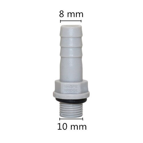 1/8",1/4" thread to 6/8/10/12mm Hose Straight Connector Plastic-Steel  Aquarium Air Pump Joint Pipe Adapter