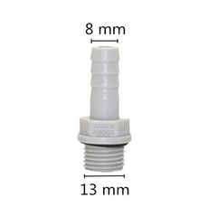 1/8",1/4" thread to 6/8/10/12mm Hose Straight Connector Plastic-Steel  Aquarium Air Pump Joint Pipe Adapter