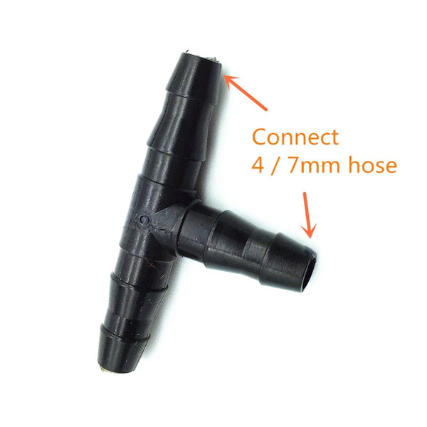 20 Pcs Barb Tee Connector 1/4 Inch Hose Garden Lawn Watering Irrigation Connector 4/7 Mm Hose Connector