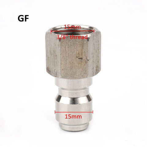 Brass 3/8" High Pressure Quick Connector Car washer Adapter Water Gun Hydraulic Couplers Couplings For Garden Irrigation