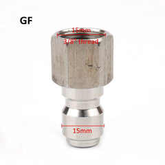 Brass 3/8" High Pressure Quick Connector Car washer Adapter Water Gun Hydraulic Couplers Couplings For Garden Irrigation