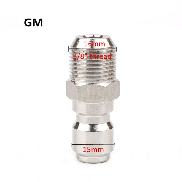 Brass 3/8" High Pressure Quick Connector Car washer Adapter Water Gun Hydraulic Couplers Couplings For Garden Irrigation