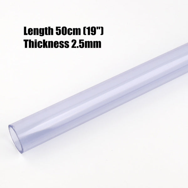 1pc Outer Dia 20mm Transparent PVC Pipe 50cm Length Plastic Aquarium Fish Tank Hard Tube Greenhouse Irrigation Garden Water Pipe