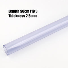 1pc Outer Dia 20mm Transparent PVC Pipe 50cm Length Plastic Aquarium Fish Tank Hard Tube Greenhouse Irrigation Garden Water Pipe