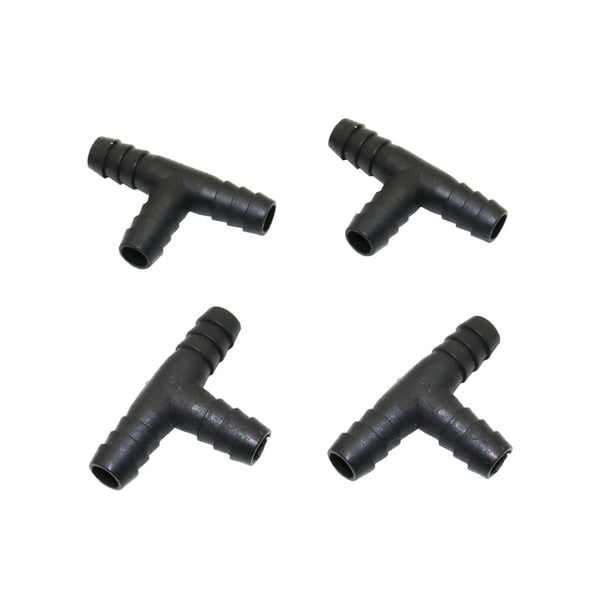 10pcs T-joint Black Irrigation Hose Barbed Interfaces Garden Watering Plants In Greenhouse Irrigation Plastic Parts