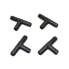 10pcs T-joint Black Irrigation Hose Barbed Interfaces Garden Watering Plants In Greenhouse Irrigation Plastic Parts