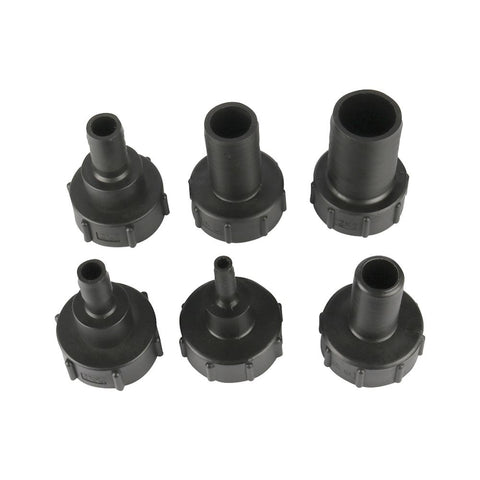 60mm Thread IBC Water Tank Adapter 1/2" 3/4" 1" 1.25" 1.5" 2" Pipe Barbed Interface Garden Pipe Fittings IBC Tank Connectors