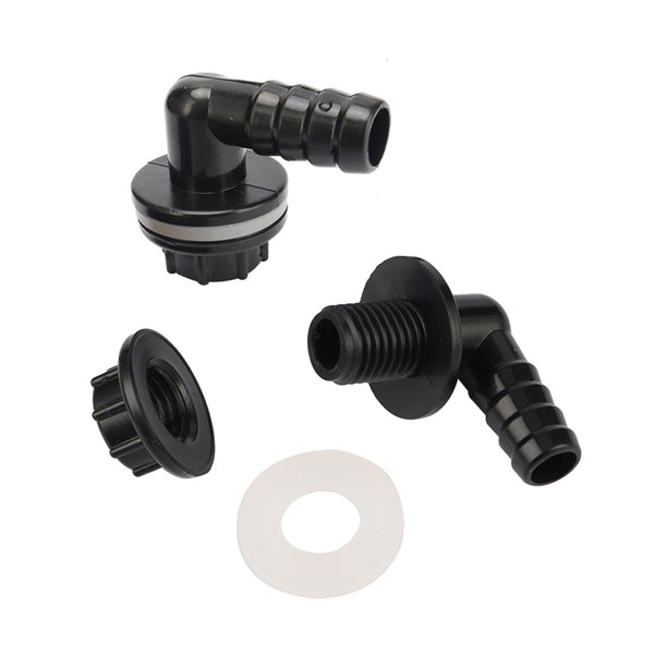 3/8" Thread to 14mm 90 Degree Elbow Drainage Connector Aquarium Fish Tank Drain Coupling Adapters Irrigation Water Pipe Joints