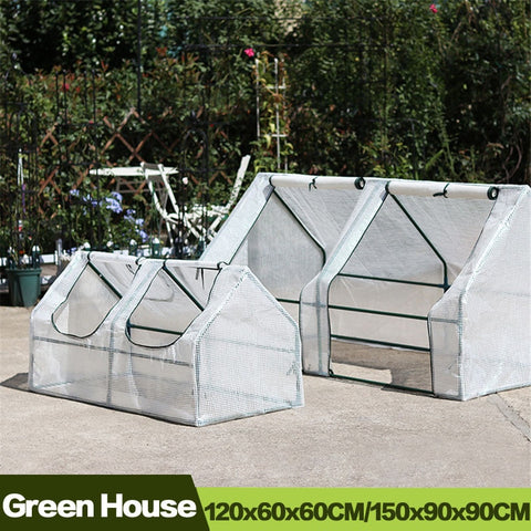 AULAYSED Household Plant Greenhouse Outdoor Durable Flowers Insulation Invernadero Zipper Mini Garden Cover (With Iron Frame)