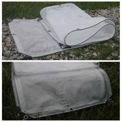 0.3mm Thickened Double-layer PE Plastic Film Garden Plant Bonsai Succulents Greenhouse Rainproof Tarpaulin 60% Transmittance