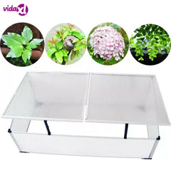 VidaXL Cold Frame 2 Lids Garden Greenhouse Plant Cover Corrosion-Resistant Mini Garden Heater Cover Waterproof And Anti-UV V3