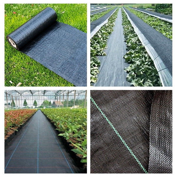Length 5m Garden Weed Barrier Fabric Agriculture Greenhouse Weed Control Orchard Plant Weeding Cloth PE Braiding Ground Cloth