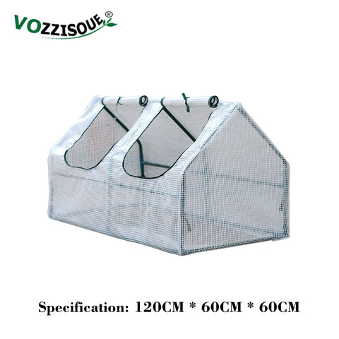 Mini Greenhouse for Plants Garden Shed Plastic Cover with Iron Stand Outdoor Greenhouses Flower Plant Keep Warm House Garden