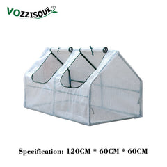 Mini Greenhouse for Plants Garden Shed Plastic Cover with Iron Stand Outdoor Greenhouses Flower Plant Keep Warm House Garden