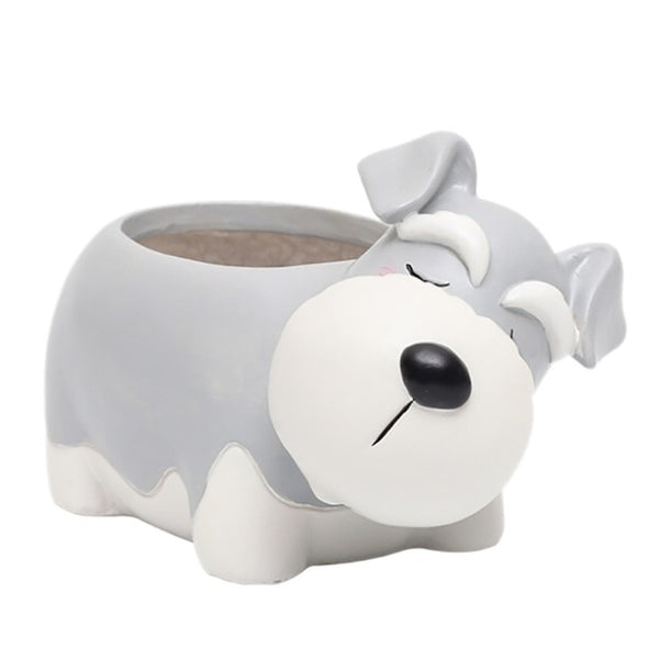 Creative Flower Pot Cartoon Dog Planter Puppy Resin Planters Pots For Flowers Flower Desktop Macetas Home Garden